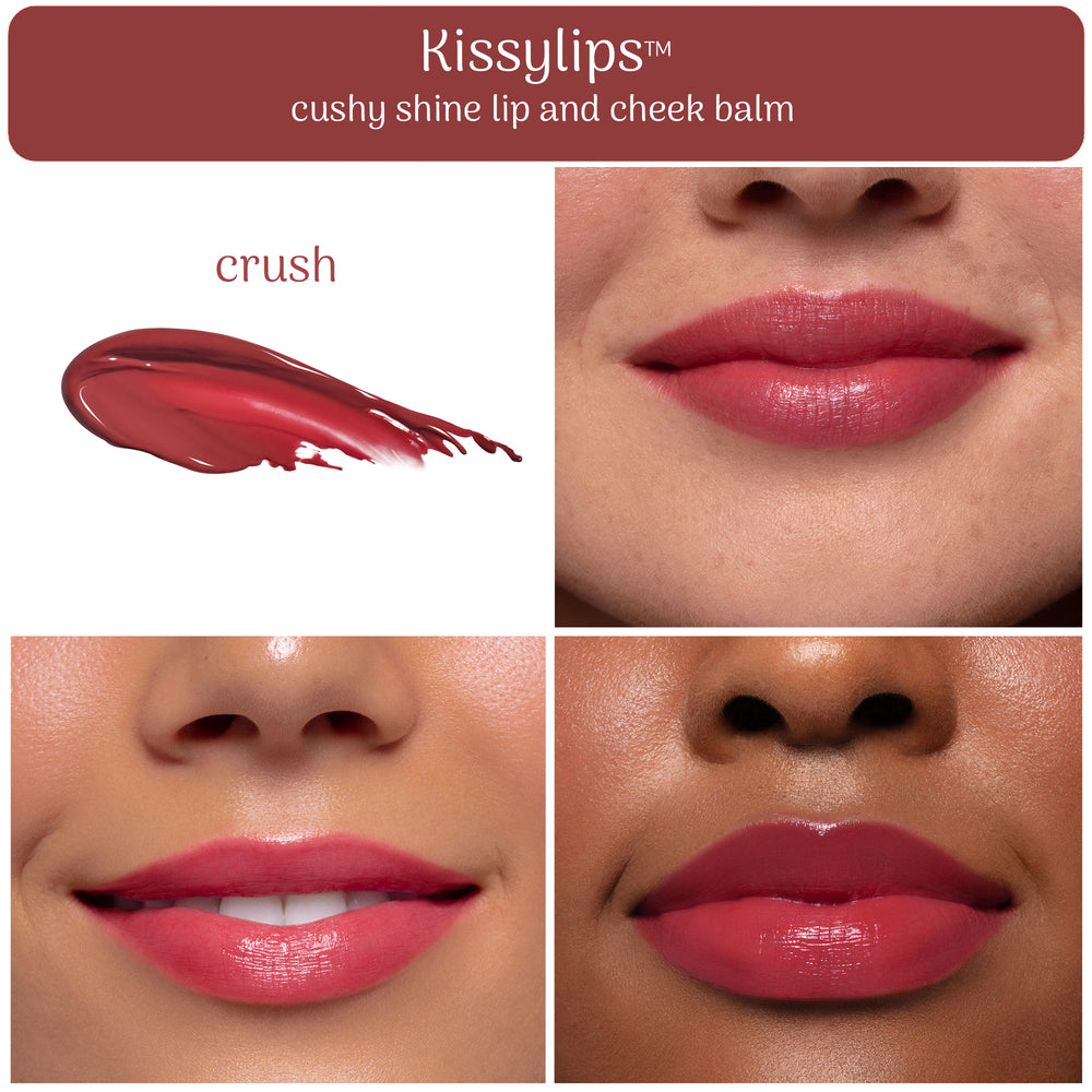 Kissylips Cushy Shine Lip + Cheek Balm™ "Crush" (Warm Berry)