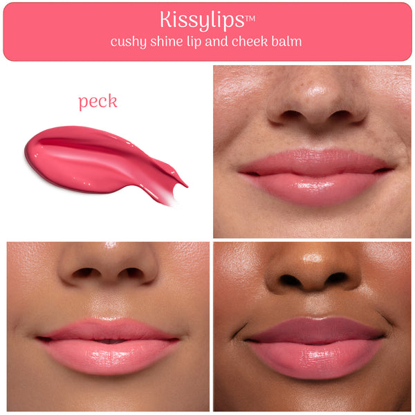 Kissylips Cushy Shine Lip + Cheek Balm™ "Peck" (Blush Pink)