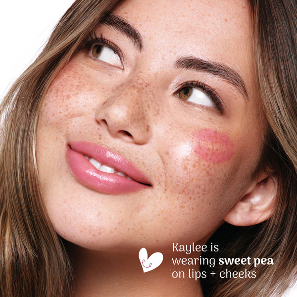 Kissylips™ Cushy Shine Lip + Cheek Balm ”Sweet Pea” (Cool Berry)